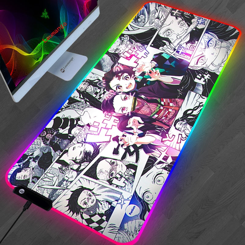 Demon Slayer led mouse pad