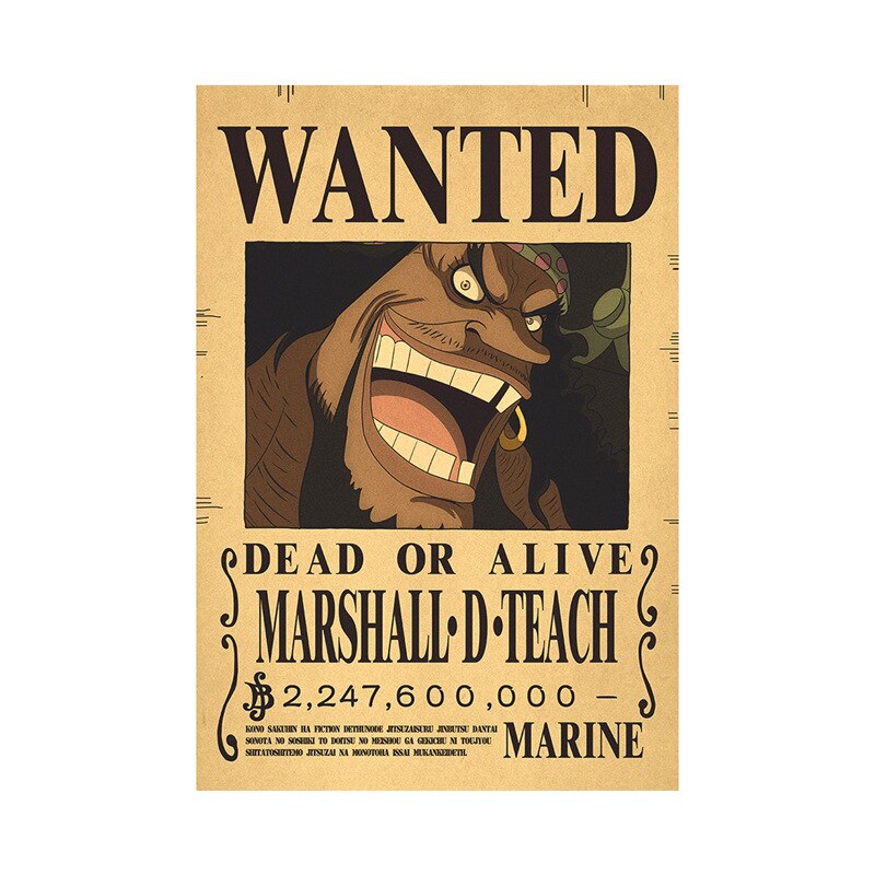 One Piece Luffy Wanted  Poster