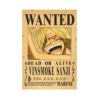 One Piece Luffy Wanted  Poster