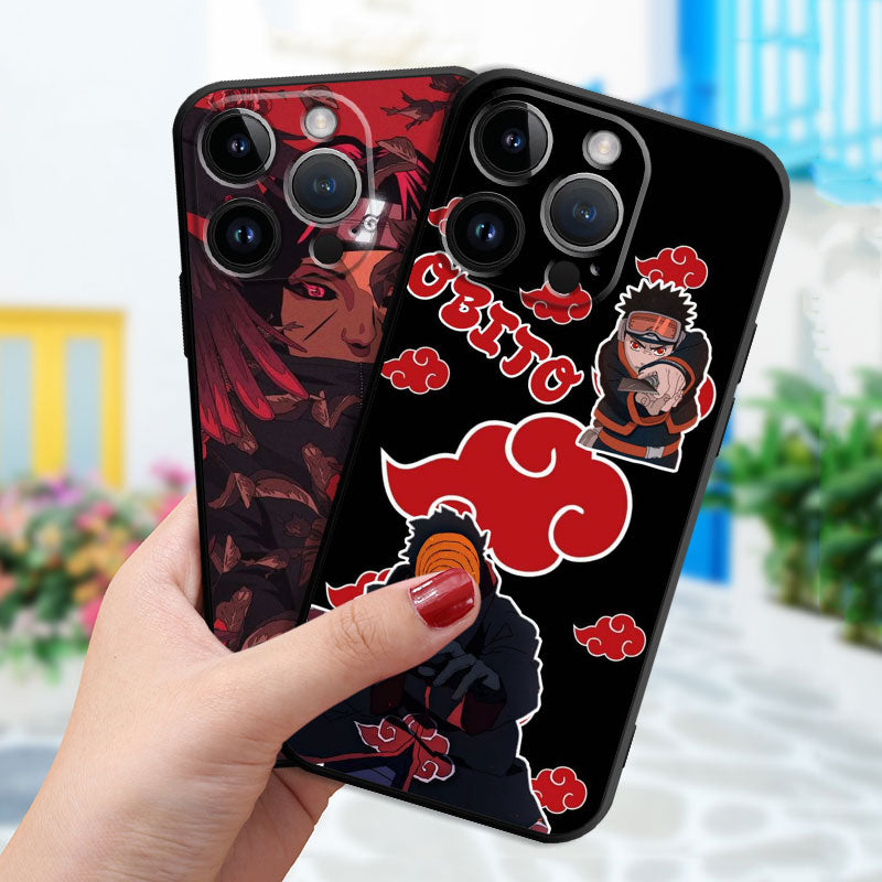 Crimson Oculus Glass Phone Case
