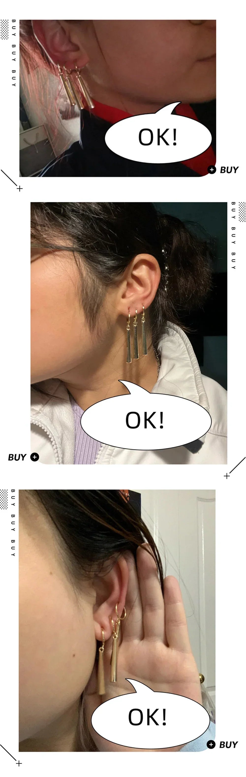 Triple Blade Pirate Earrings