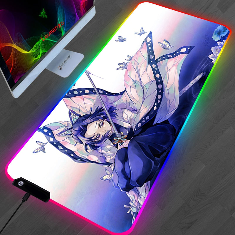 Demon Slayer led mouse pad