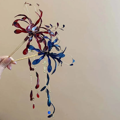 Blood Blossom Hair Sticks