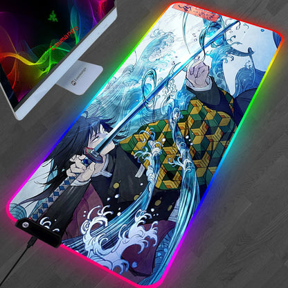 Demon Slayer led mouse pad