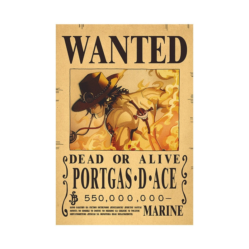 One Piece Luffy Wanted  Poster