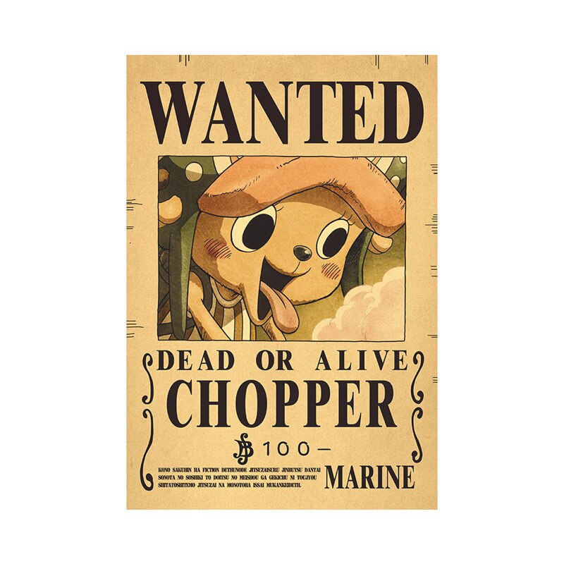 One Piece Luffy Wanted  Poster