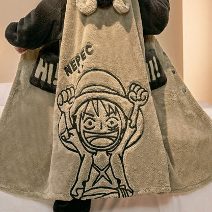 One Piece Luffy Bathrobe Set