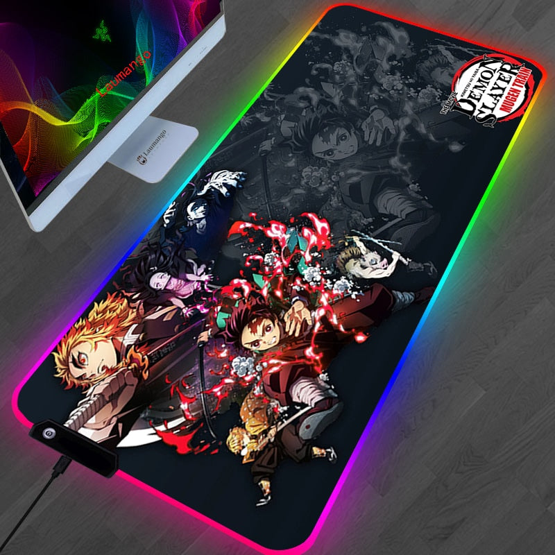 Demon Slayer led mouse pad