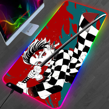 Demon Slayer led mouse pad