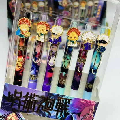 6-Piece Anime Style Pen Set