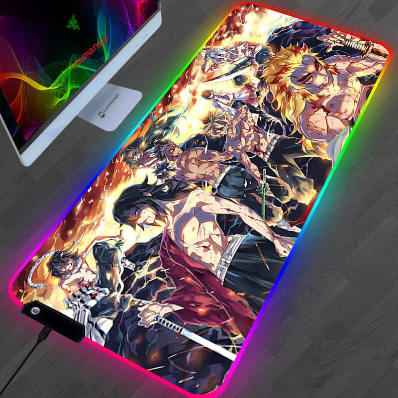 Demon Slayer led mouse pad