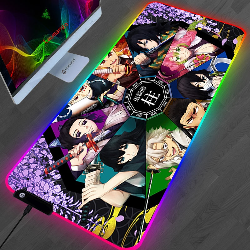 Demon Slayer led mouse pad