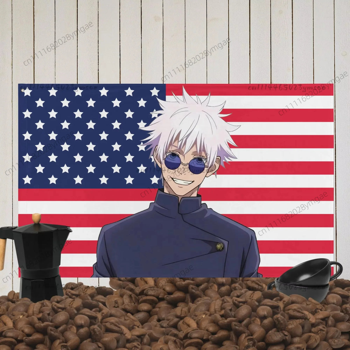 Jujutsu Kaisen Gojo Satoru Pink American Flag
